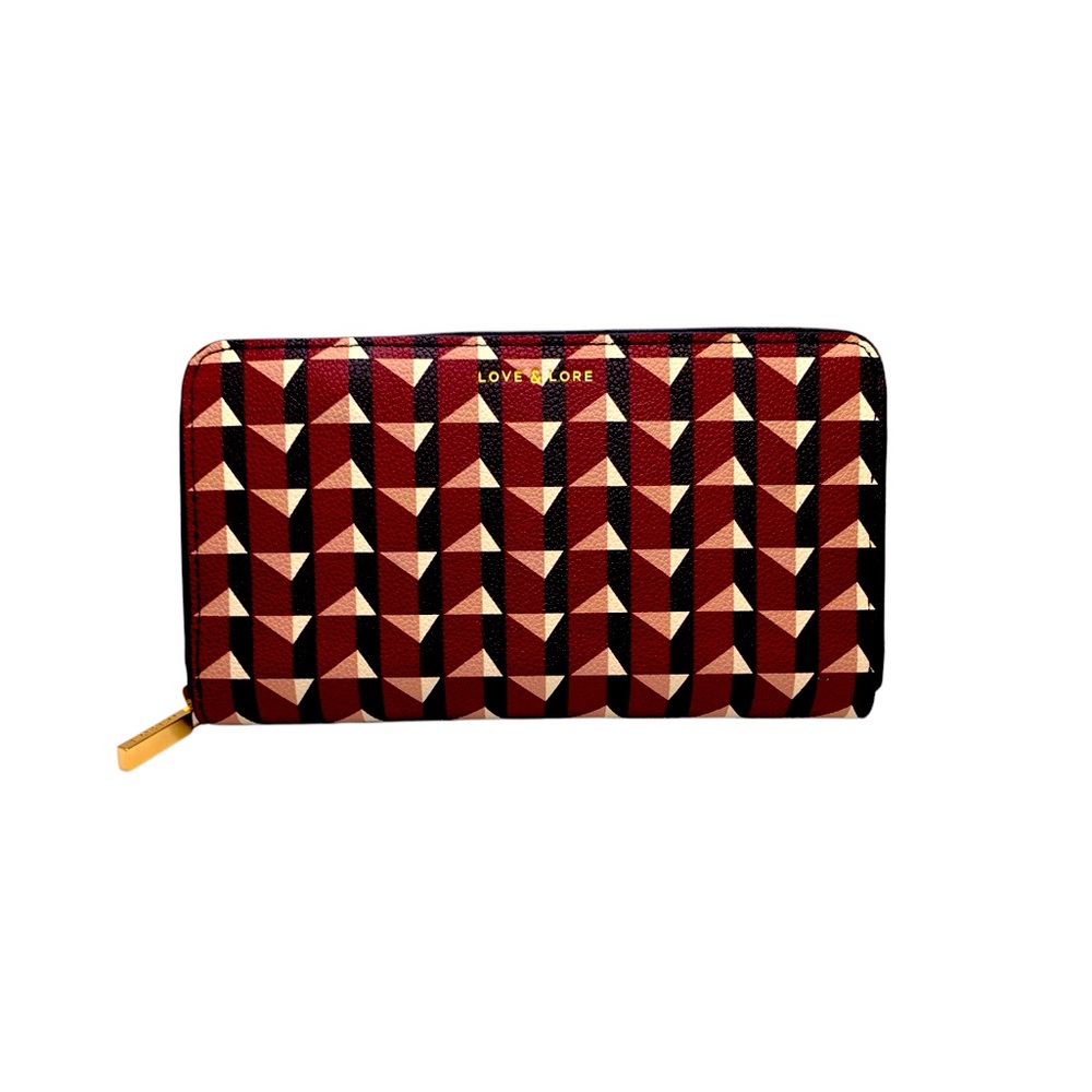 LOVE & LORE Red Black Patterned Ava Wallet